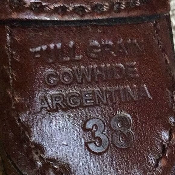 Argentinian Full Grain Cowhide Leather Loop Chain Belt - Picture 13 of 13